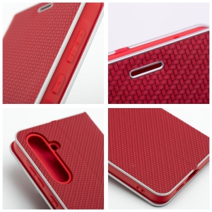 Pouzdro LUNA Book Xiaomi Redmi Note 10 5G, barva červená