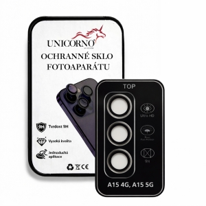 Unicorno ochranné sklo fotoparátu s aplikátorem Samsung A155, A156 Galaxy A15 4G, A15 5G black