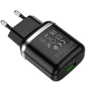 Cestovní nabíječ HOCO N3 Single port 1x USB A, QC 3.0 PD 18W, barva černá