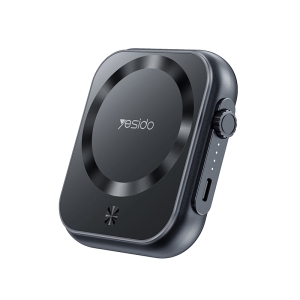Externí baterie POWER BANK Yesido YP59 Mini, 3v1 5000mAh, Magsafe Induction 15W, barva černá