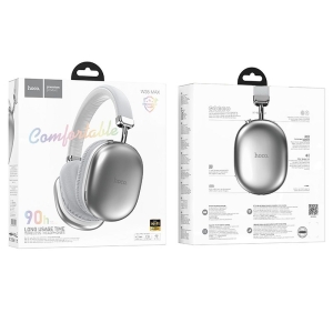Sluchátka Hoco W35 Max, Bluetooth 5.3, AUX / USB C, barva silver