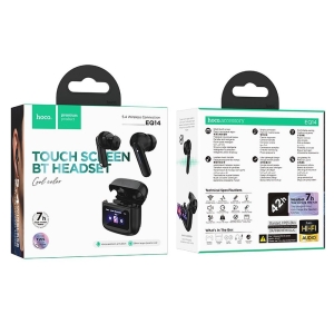 Bluetooth headset HOCO TWS (EQ14) s dotykovým displejem, barva černá