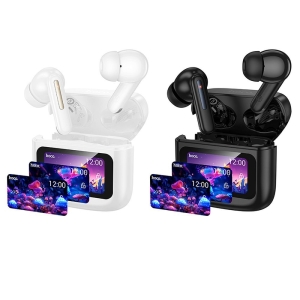 Bluetooth headset HOCO TWS (EQ14) s dotykovým displejem, barva černá