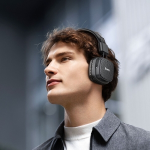 Sluchátka Hoco W56, Bluetooth 5.4, AUX / USB C, barva černá