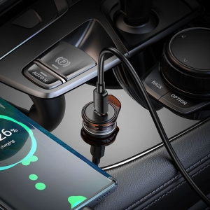 CL adaptér HOCO NZ16, 1x USB C, QC 3.0, PD 30W, barva šedá