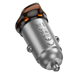 CL adaptér HOCO NZ16, 1x USB C, QC 3.0, PD 30W, barva šedá