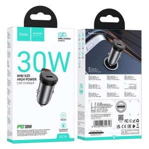 CL adaptér HOCO NZ16, 1x USB C, QC 3.0, PD 30W, barva šedá