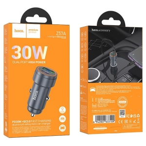CL adaptér HOCO Z57A, 1x USB C, 1x USB A, QC 3.0, PD 30W, barva černá