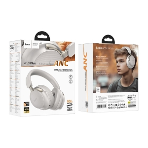 Sluchátka Hoco ANC W53 Plus, Bluetooth 5.4, AUX / USB C, TF karta, barva white