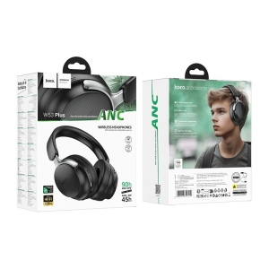 Sluchátka Hoco ANC W53 Plus, Bluetooth 5.4, AUX / USB C, TF karta, barva black