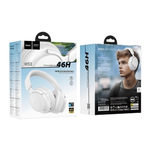 Sluchátka Hoco W53 Classic, Bluetooth 5.0, AUX / USB C, barva white