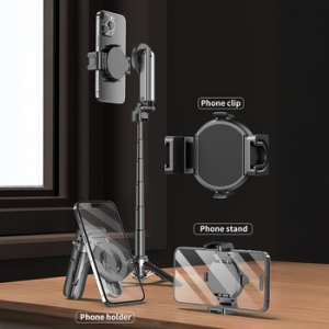 Selfie držák Blavec P05 Mini tripod, s funkcí stativu, bluetooth, magsafe, velikost 11,7 až 41,5cm, barva černá