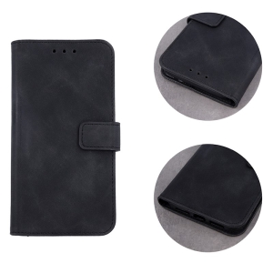 Pouzdro Book Smart Velvet iPhone 16e, barva černá