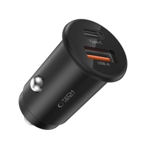 CL adaptér TechProtect (CC02) 1x USB A + 1x USB C, PD 35W, QC 3.0, black