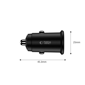 CL adaptér TechProtect (CC02) 1x USB A + 1x USB C, PD 35W, QC 3.0, black