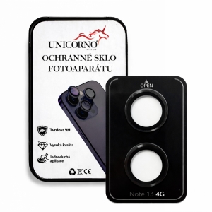 Unicorno ochranné sklo fotoparátu s aplikátorem Xiaomi Redmi NOTE 13 4G black