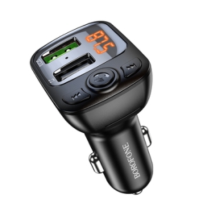 Transmiter FM Bluetooth Borofone BC41 Eminency MP3, Bluetooth, 2x USB, 18W, barva černá