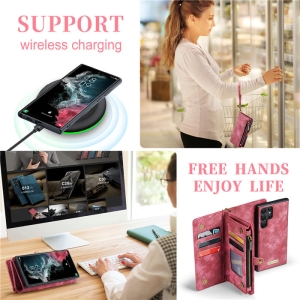 Pouzdro Book (Back Case) CaseMe Wallet 2v1, iPhone 16 Pro barva magenta