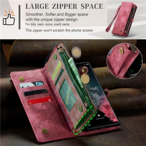 Pouzdro Book (Back Case) CaseMe Wallet 2v1, iPhone 16 Pro barva magenta