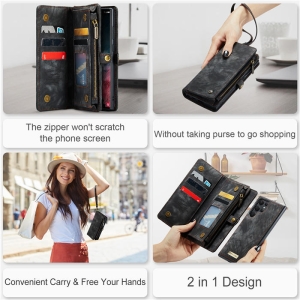 Pouzdro Book (Back Case) CaseMe Wallet 2v1, Samsung A366 Galaxy A36 5G barva black