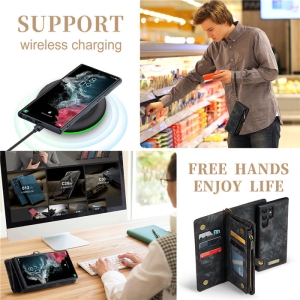 Pouzdro Book (Back Case) CaseMe Wallet 2v1, Samsung A366 Galaxy A36 5G barva black