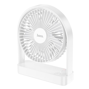 Mini stolní ventilátor Hoco HX65, ultratenký, 3 rychlosti, barva bílá