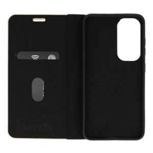 Pouzdro Wonder LUNA Book Samsung A166 Galaxy A16 4G/5G, barva černá carbon