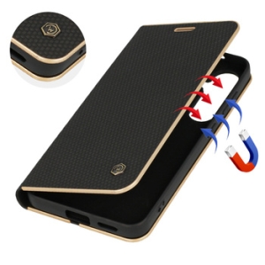 Pouzdro Wonder LUNA Book Samsung A166 Galaxy A16 4G/5G, barva černá carbon