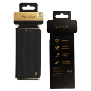 Pouzdro Wonder LUNA Book Samsung A166 Galaxy A16 4G/5G, barva černá carbon