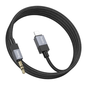 Kabel AUX (Hoco UPA32A) Jack 3,5mm na Lightning, 1m, barva černá