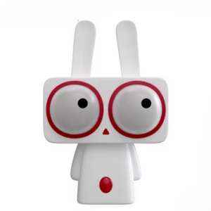 LED stolní lampička BOBI Rabbit, časovač, bílá
