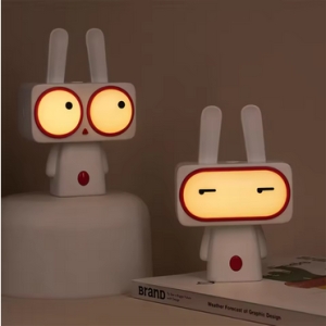 LED stolní lampička BOBI Rabbit, časovač, bílá