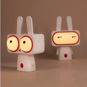 LED stolní lampička BOBI Rabbit, časovač, bílá