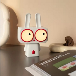 LED stolní lampička BOBI Rabbit, časovač, bílá