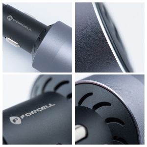 Autonabíječka Forcell F-Energy Alu 2 x USB C + USB A QC4.0 PD SFC2.0 65W šedá