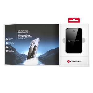 Powerbanka kompatibilní s MagSafe Forcell F-Energy SuperSlim QC4.0 PD 15W 10000 mAh, černá