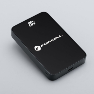 Powerbanka kompatibilní s MagSafe Forcell F-Energy SuperSlim QC4.0 PD 15W 10000 mAh, černá