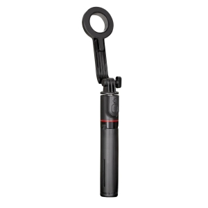 Selfie tyč Forcell F-Grip MagSelfie (21 až 104cm) kompatibilní s MagSafe s bezdrátovým dálkovým ovládáním, černá