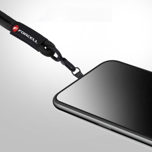 Nastavitelná šňůrka na zápěstí Forcell F-Design R10X40 (max. 20 cm v poutku) černá