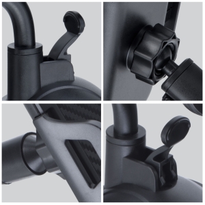 Univerzální držák telefonu do auta Forcell F-Grip Carbon Bracket, rameno 17 cm, na čelní sklo, černý