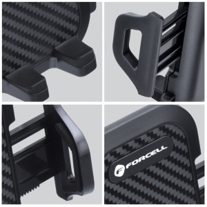 Univerzální držák telefonu do auta Forcell F-Grip Carbon Bracket, rameno 17 cm, na čelní sklo, černý