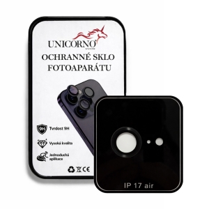 Unicorno ochranné sklo fotoparátu s aplikátorem iPhone 17 AIR black