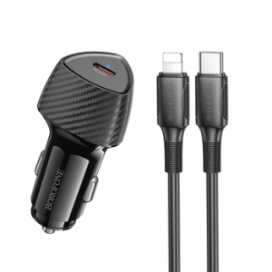 CL adaptér Borofone (BZ31B) 1x USB C, PD 30W, kabel USB C na Lightning, černá