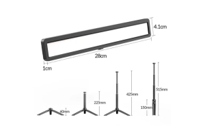 Led světlo Apexel APL-FL06, tripod stojánek, klip na monitor, barva černá
