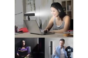 Led světlo Apexel APL-FL06, tripod stojánek, klip na monitor, barva černá
