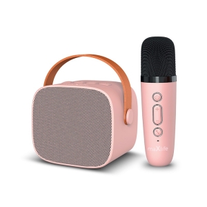 Mini karaoke systém MaxLife s mikrofonem, barva růžová