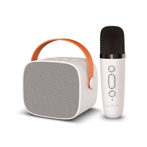 Mini karaoke systém MaxLife s mikrofonem, barva bílá
