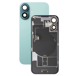 Kryt baterie iPhone 16 teal (tyrkys) + metal clip + camera lens + magnet