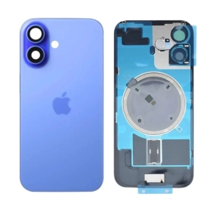 Kryt baterie iPhone 16 blue + metal clip + camera lens + magnet