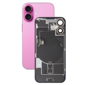 Kryt baterie iPhone 16 pink + metal clip + camera lens + magnet